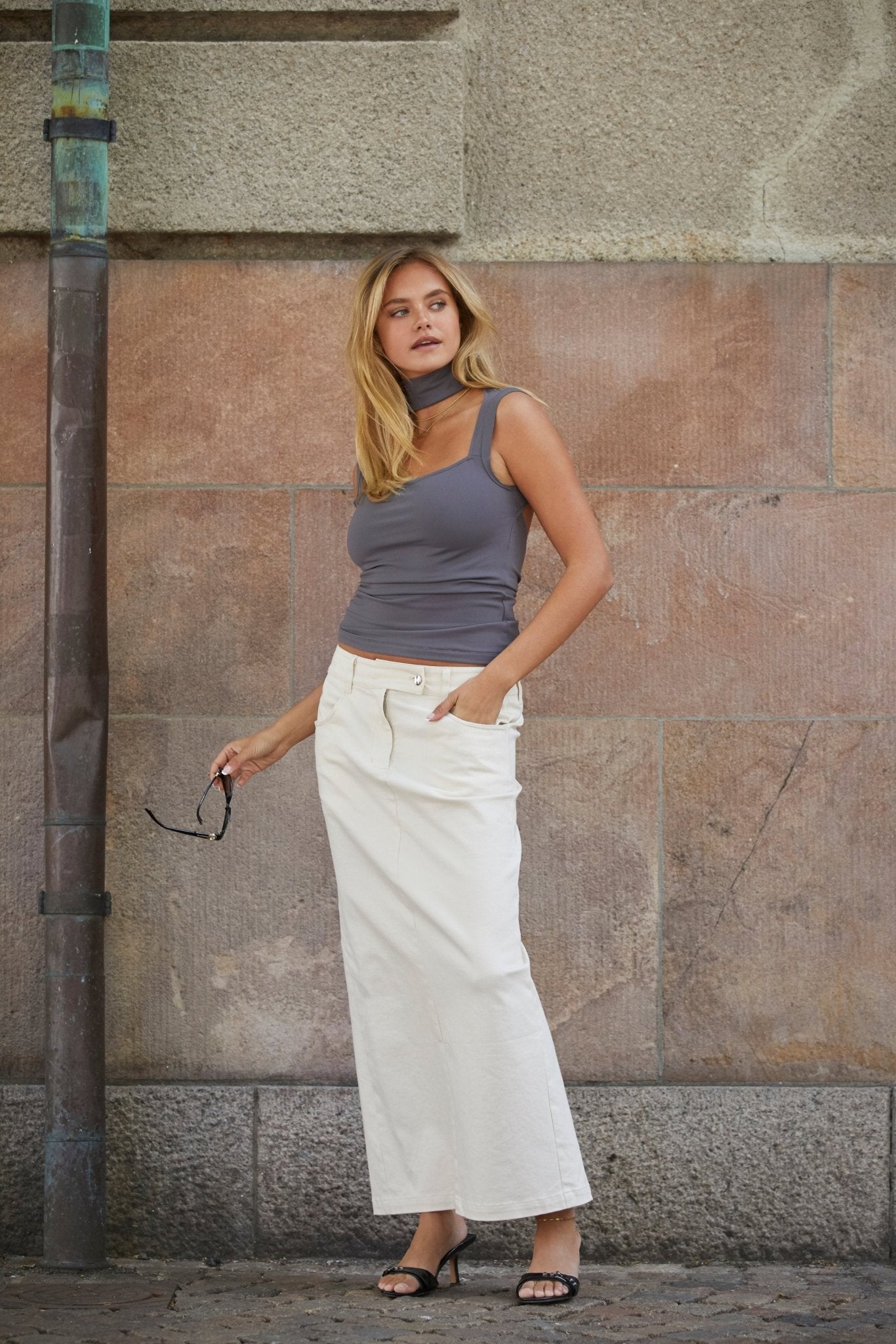 Laila x SC Collab: Skirt Beige | Skagen-clothing.dk